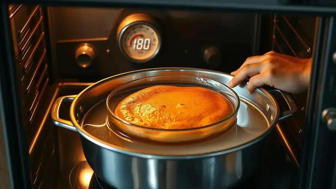 dicas de forno, banho-maria e tempo de cozimento