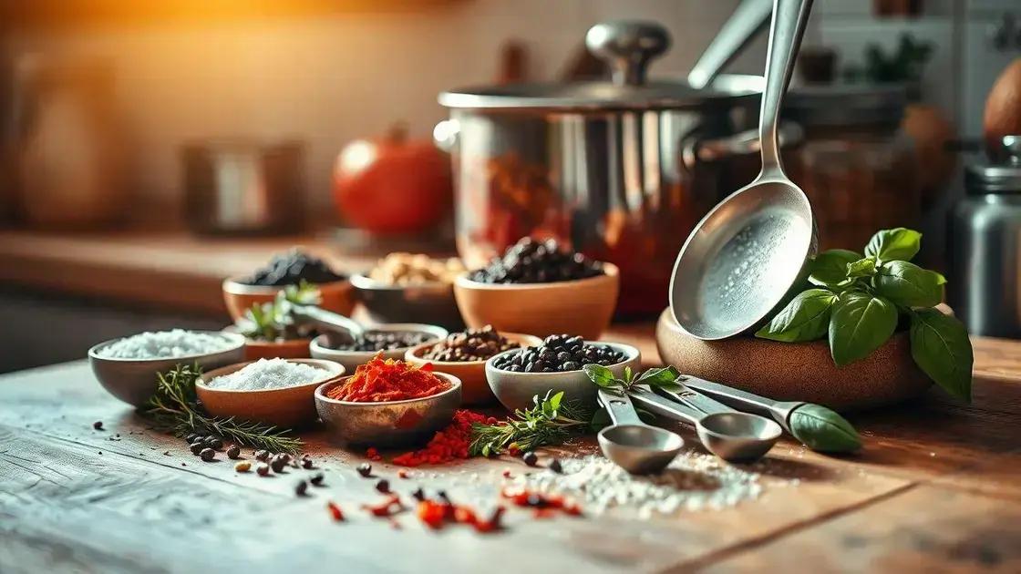 dicas de temperos e ajustes de sabor