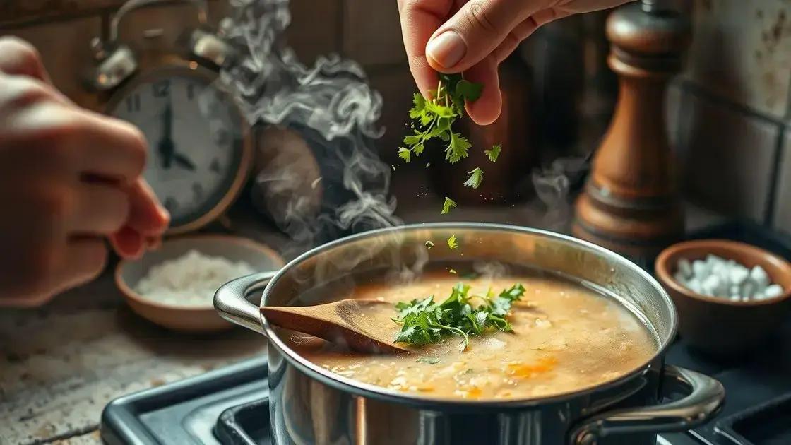 dicas de tempo de cozimento e sabor