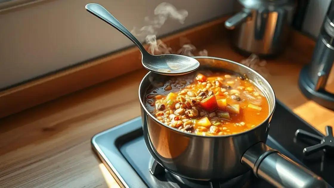 dicas de textura: quando bater ou deixar a sopa com grãos