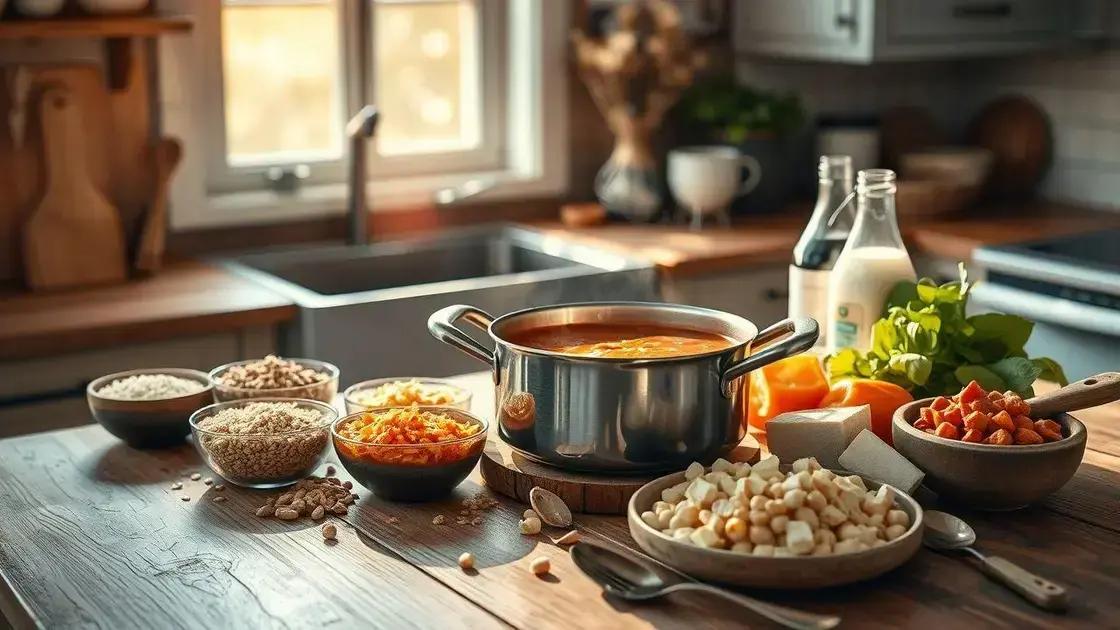 dicas para adaptar a sopa a restrições alimentares