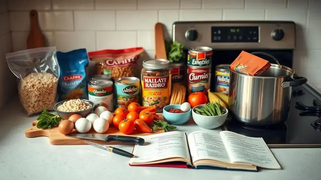 Economia de tempo com ingredientes acessíveis