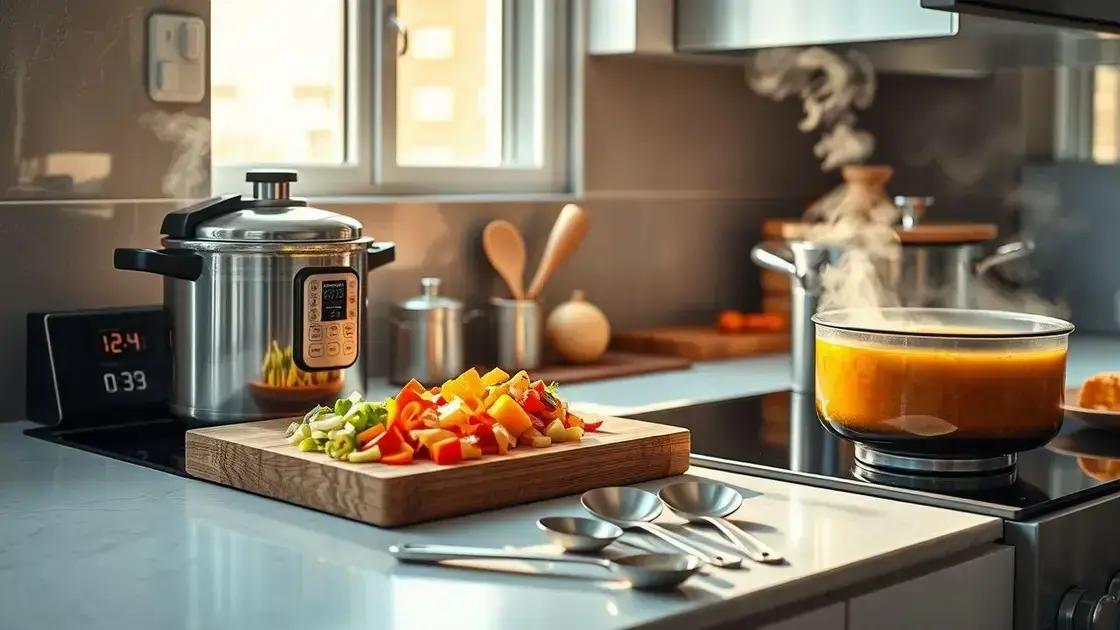 equipamentos e ingredientes ideais para acelerar o cozimento