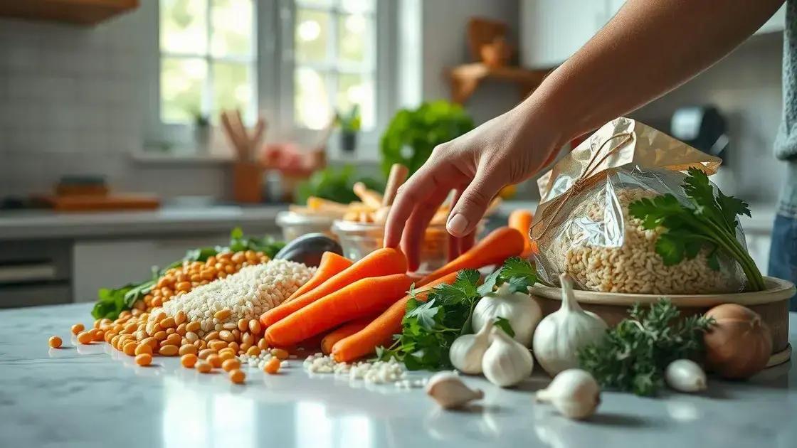 Escolhendo ingredientes simples e nutritivos