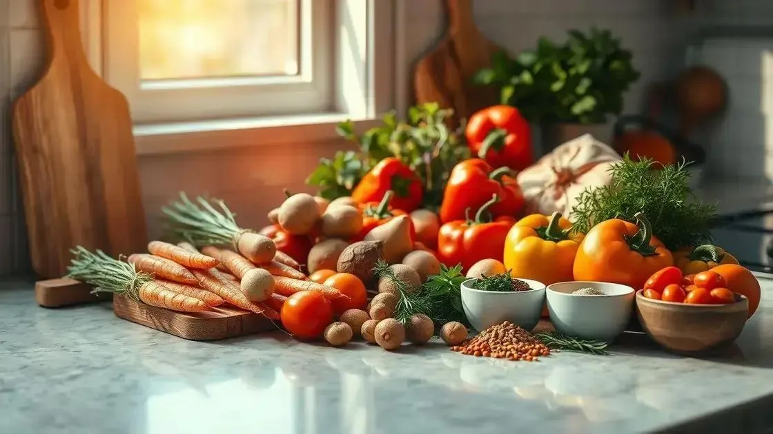 Escolhendo legumes e temperos para sabor máximo