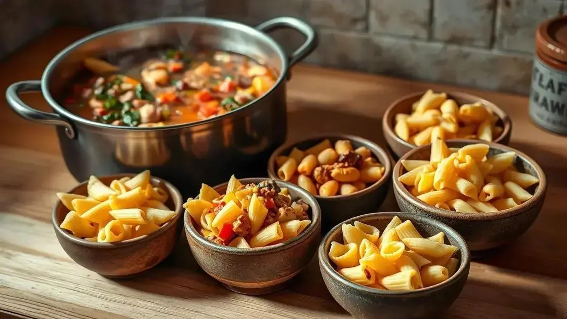 Escolhendo o macarrão certo para sua sopa Escolhendo o macarrão certo para sua sopa