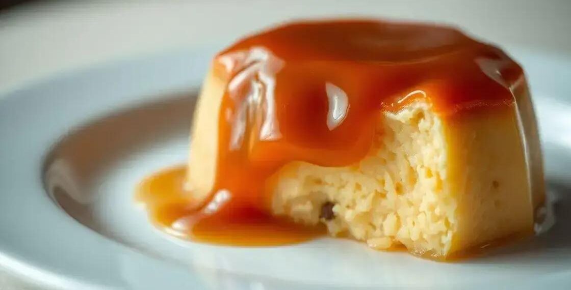 foto de pudim; segredos simples para uma sobremesa cremosa e irresistível