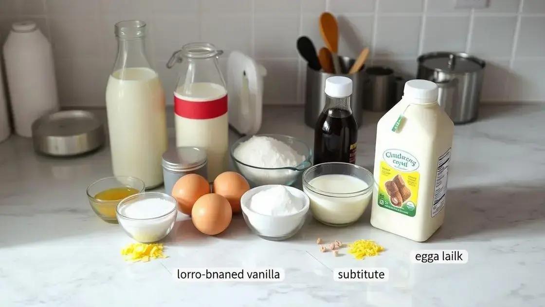 ingredientes acessíveis e substituições rápidas