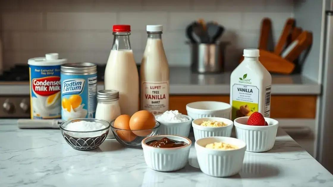 Ingredientes básicos e variações do pudim para todos os gostos