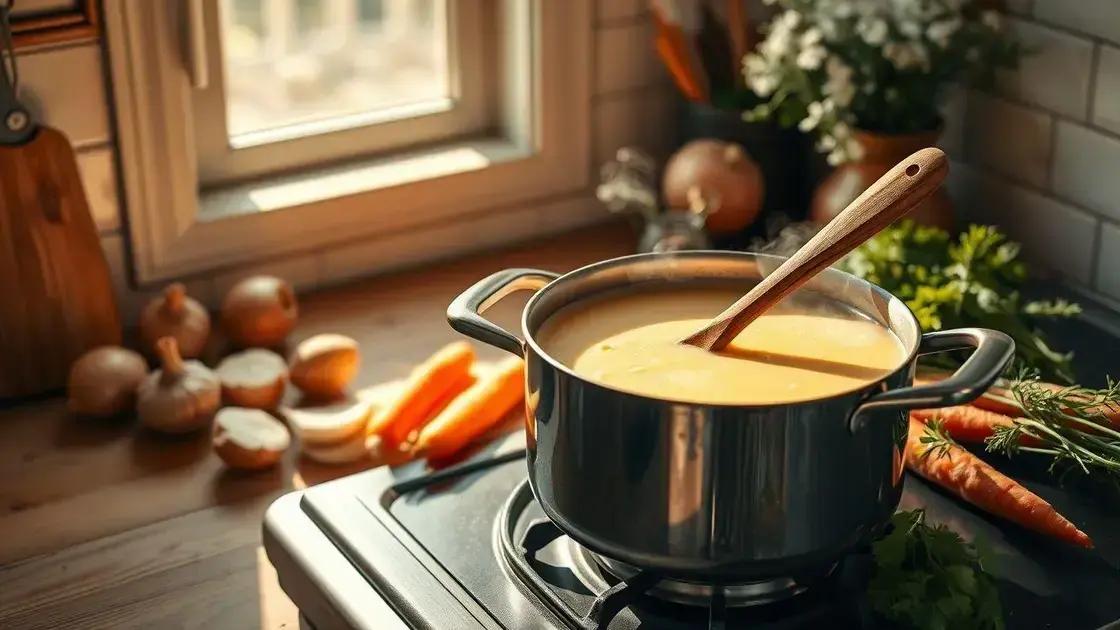 ingredientes básicos para uma sopa cremosa