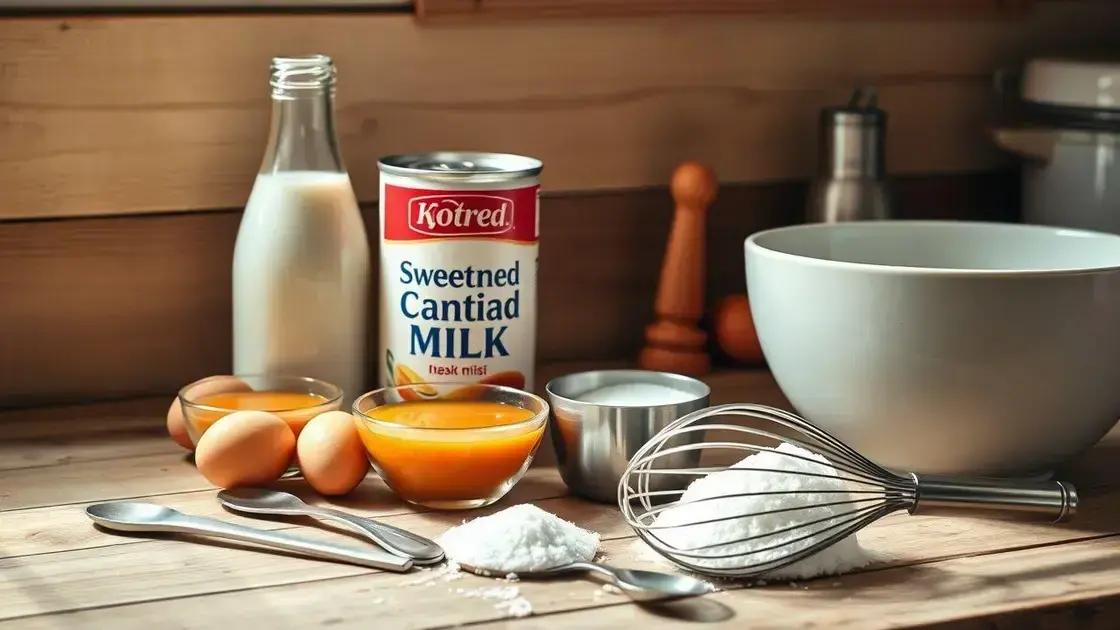 Ingredientes-chave para o pudim perfeito