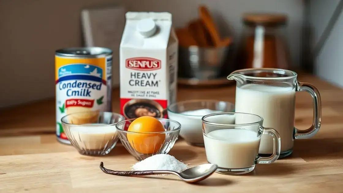 ingredientes chave para textura cremosa