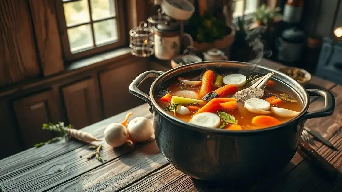 Ingredientes-chave para um caldo rico