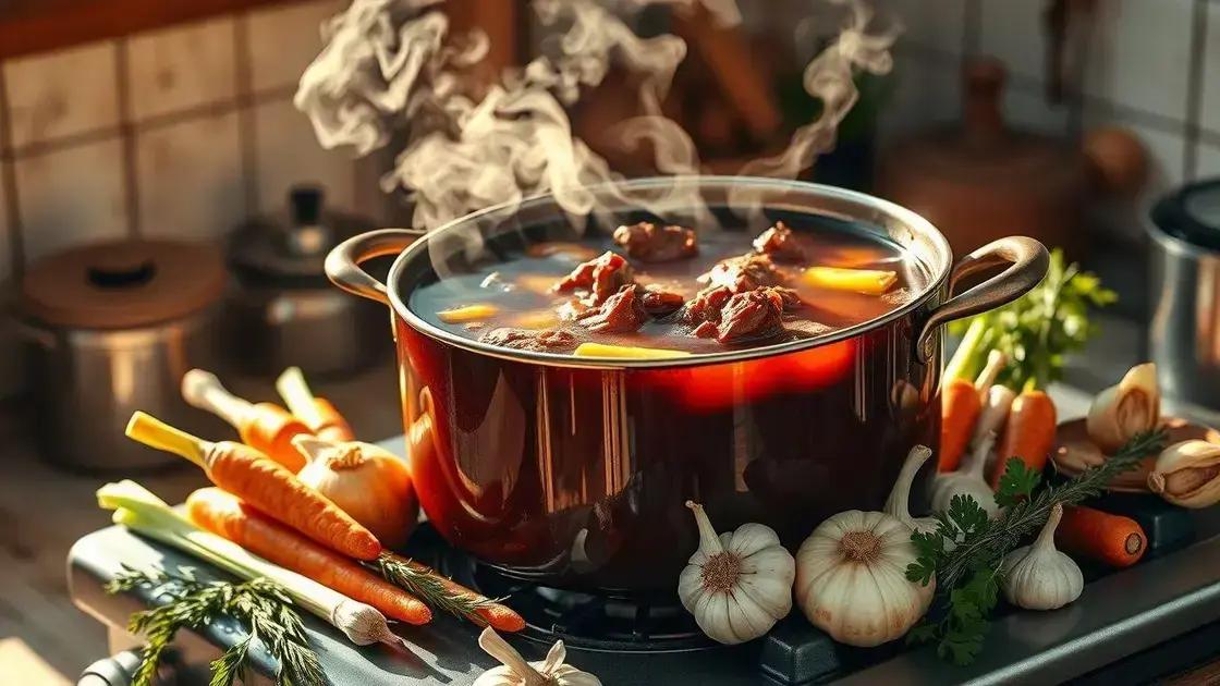 Ingredientes chave para um caldo rico