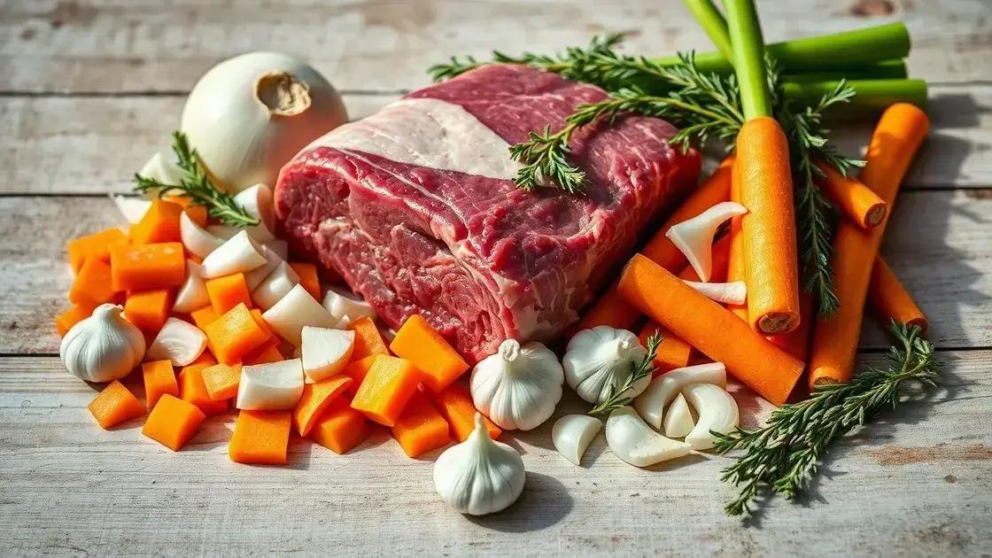 Ingredientes-chave para um caldo rico