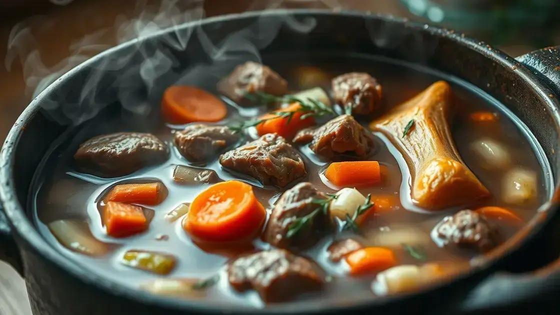 Ingredientes-chave para um caldo rico e suculento