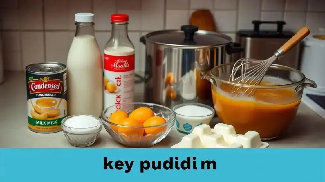 ingredientes-chave para um pudim estável