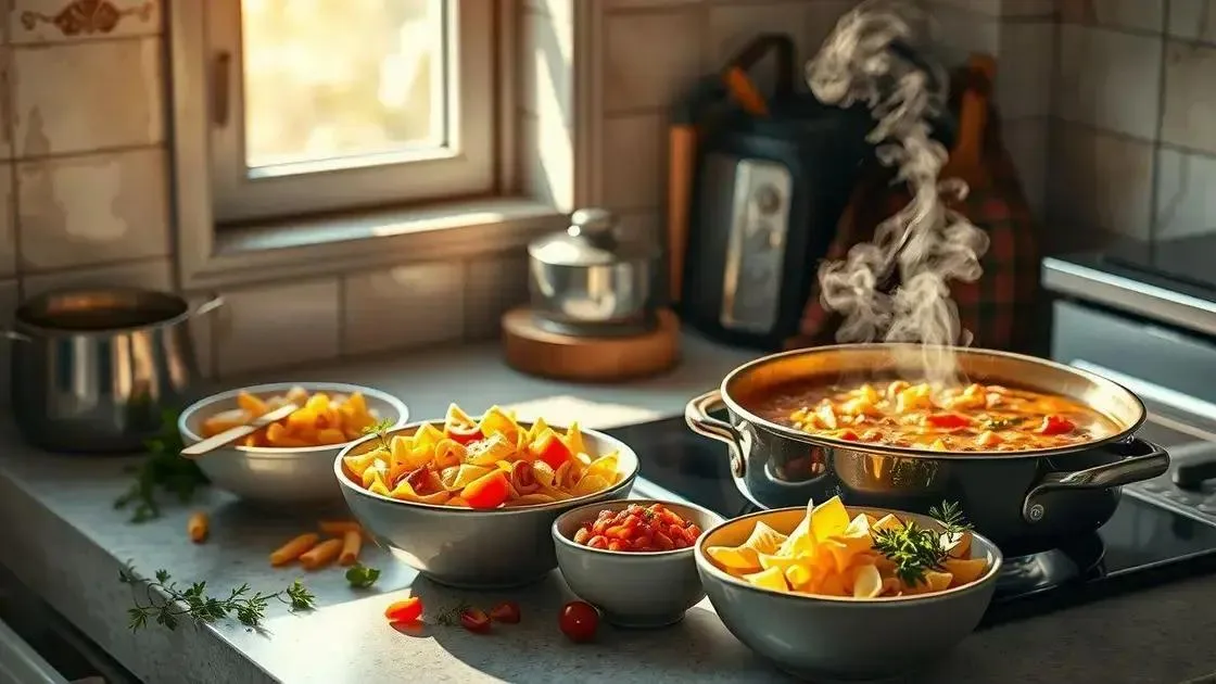 ingredientes-chave para uma sopa de massa reconfortante