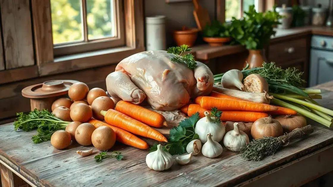 Ingredientes essenciais para a canja perfeita
