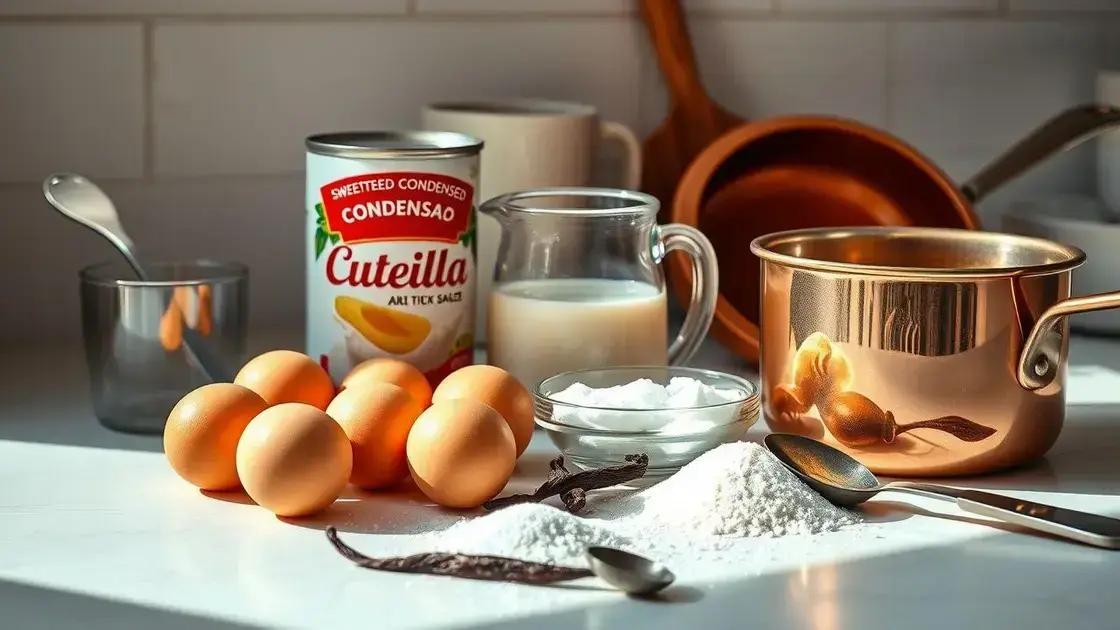 ingredientes essenciais para a textura cremosa