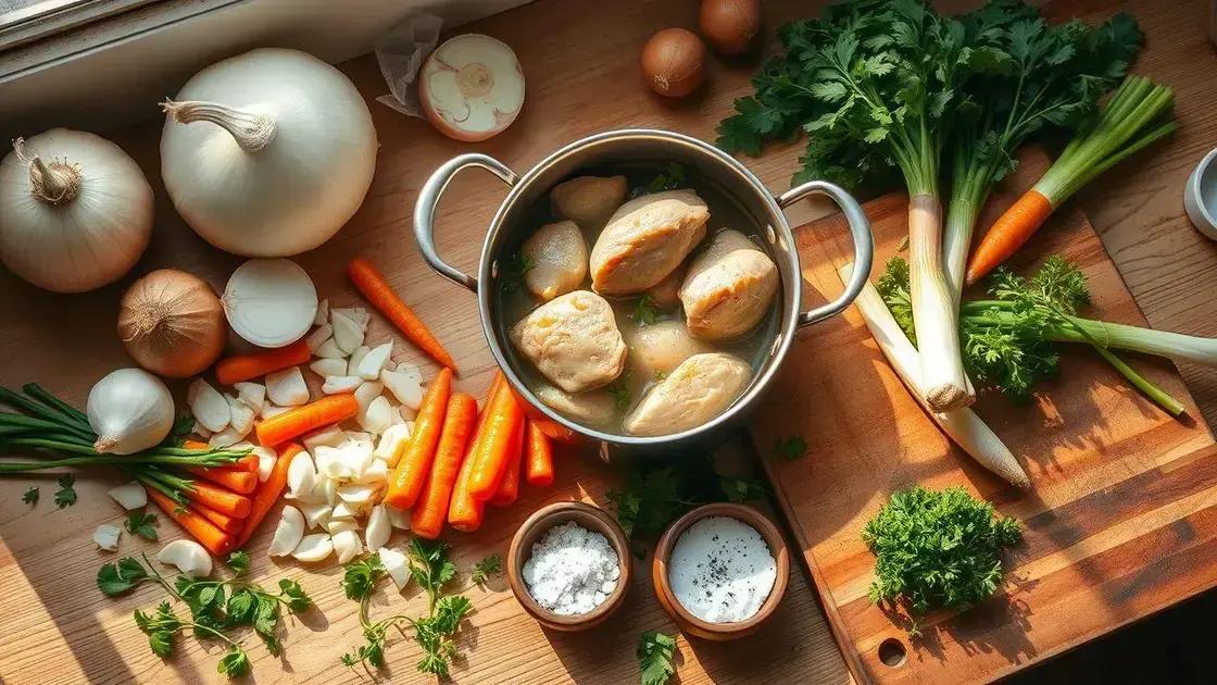 ingredientes essenciais para um caldo saboroso