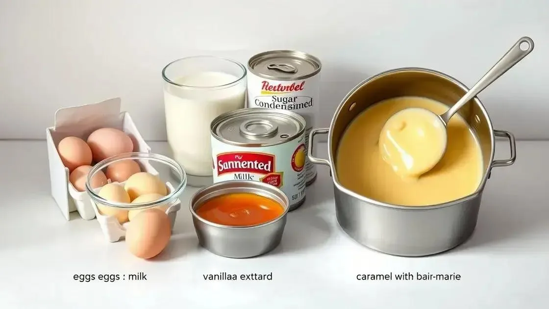 ingredientes essenciais para um pudim sedoso