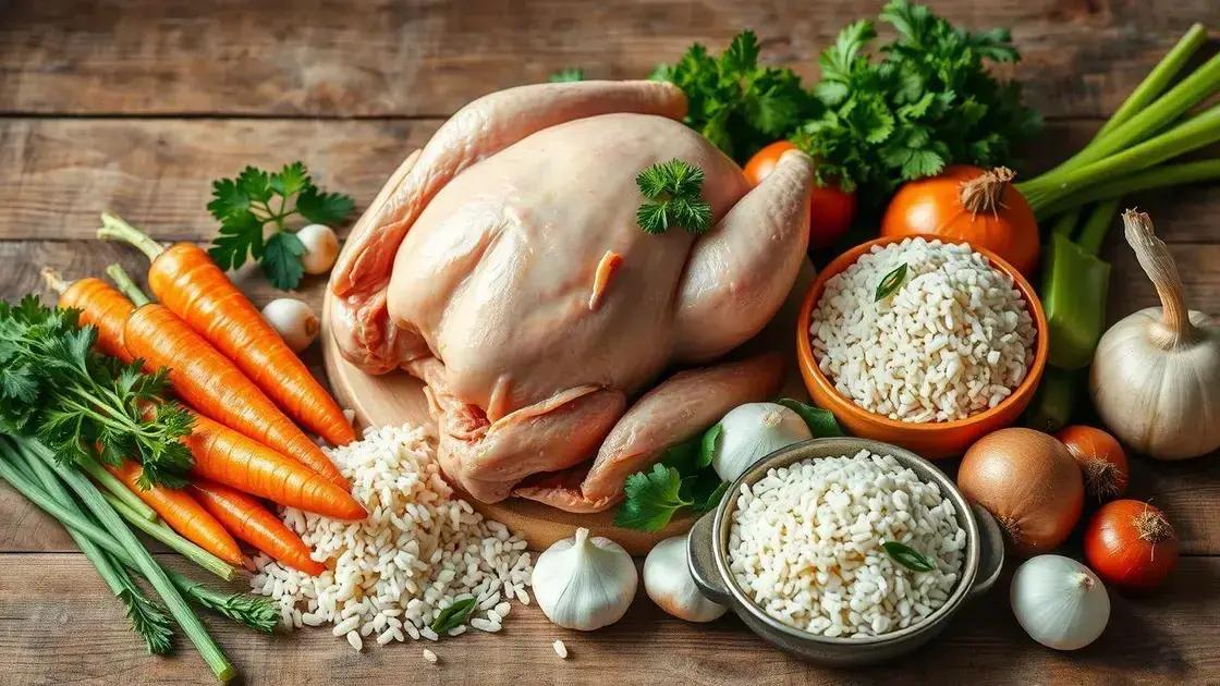 Ingredientes essenciais para uma canja perfeita