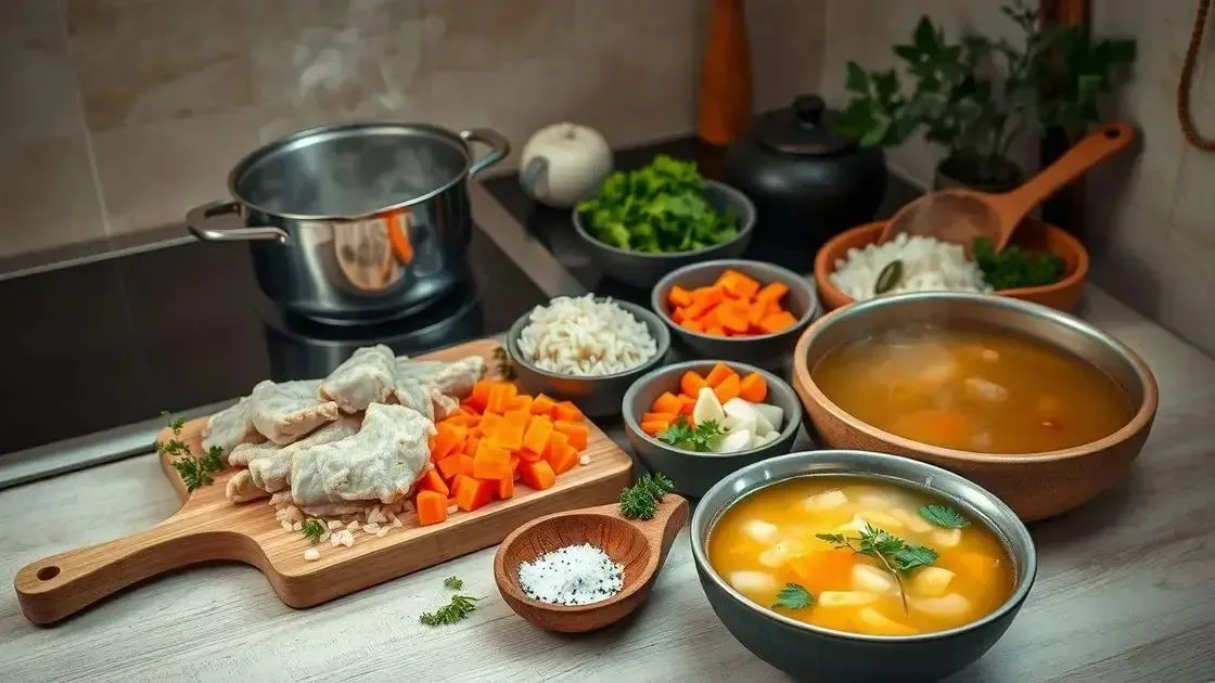Ingredientes essenciais para uma canja perfeita