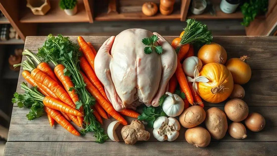 Ingredientes essenciais para uma sopa de frango perfeita