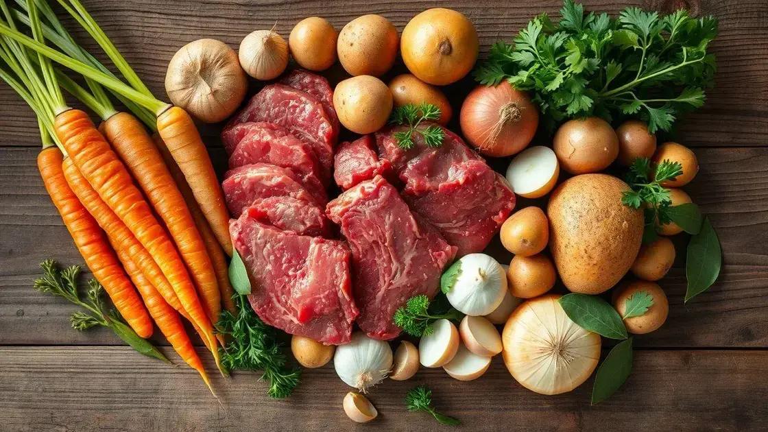 Ingredientes essenciais para uma sopa saborosa