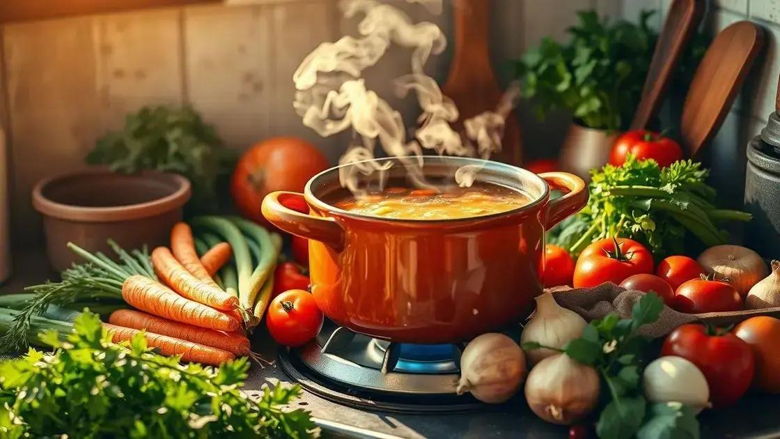 ingredientes que elevam ou reduzem calorias na sopa