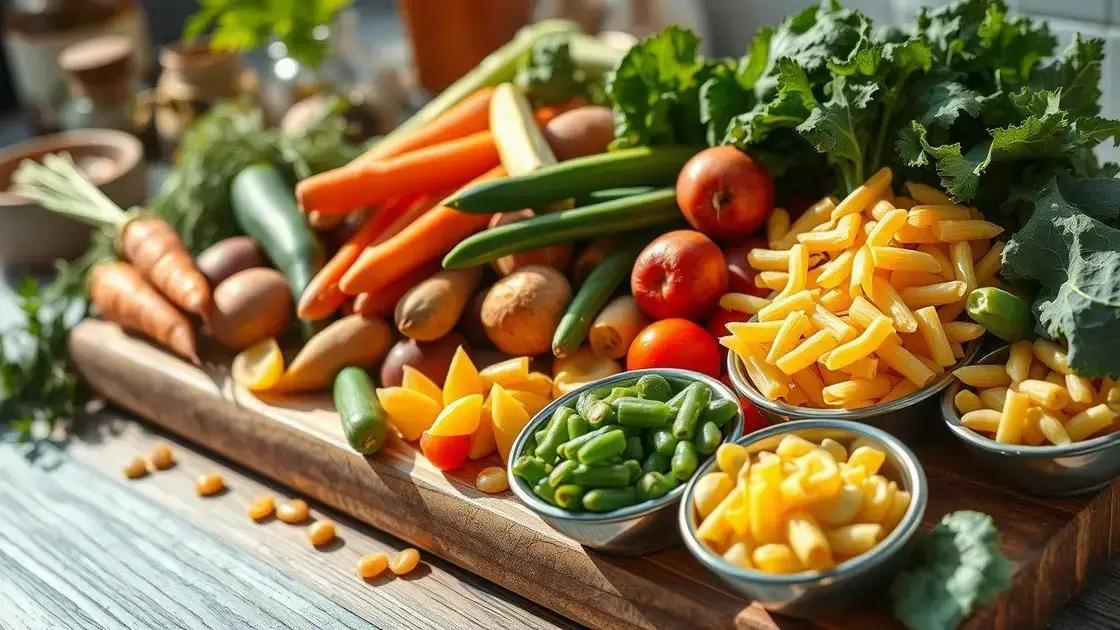 ingredientes simples e variações