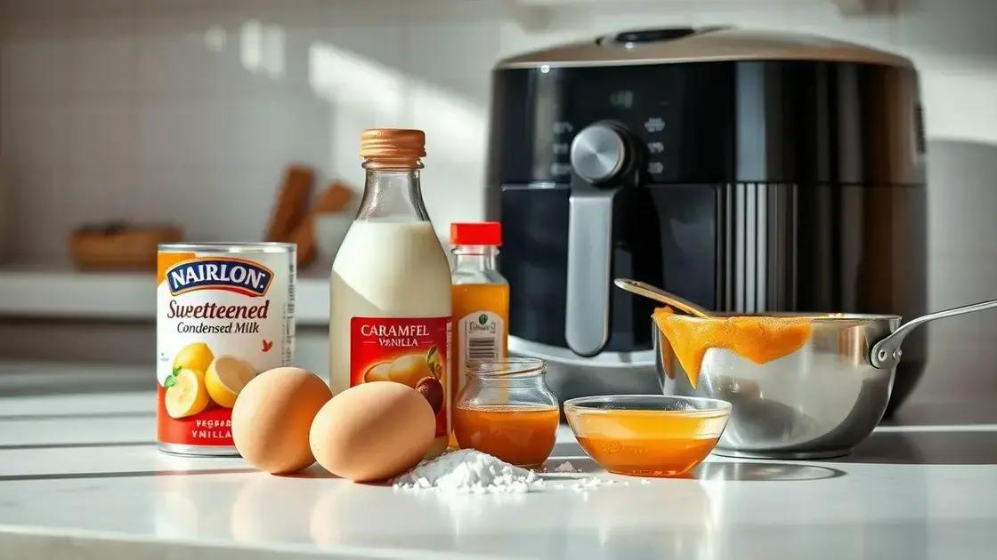ingredientes simples para pudim na airfryer