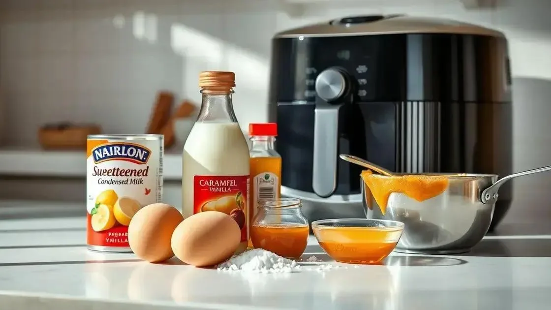 ingredientes simples para pudim na airfryer