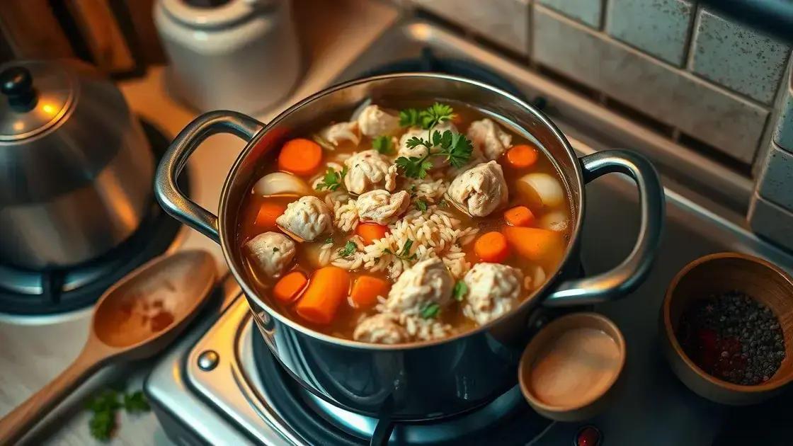 Ingredientes simples para um caldo rico