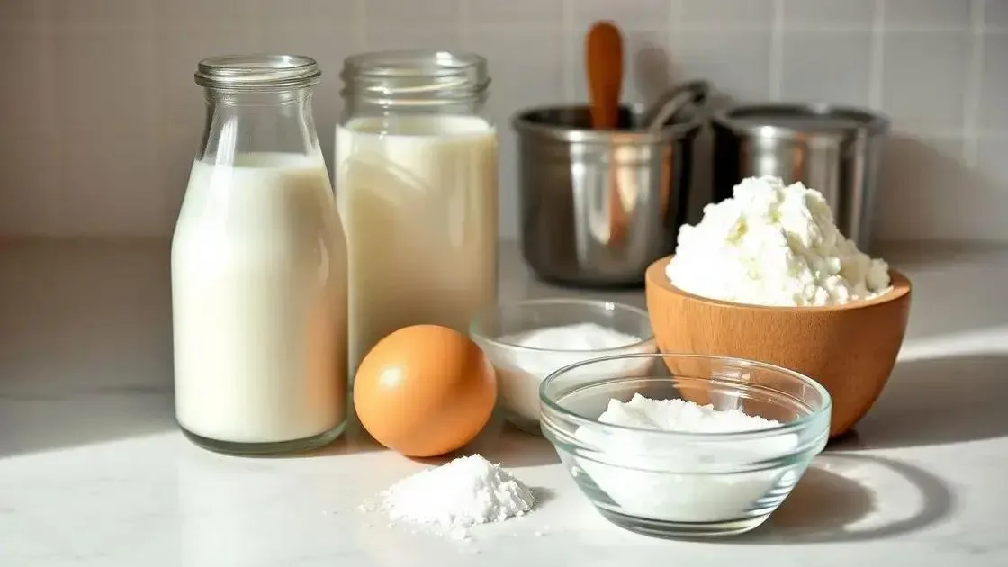 ingredientes simples para um creme sedoso
