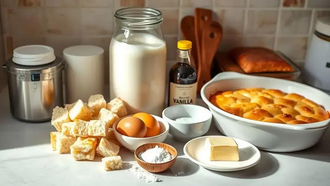 ingredientes simples para um pudim fofo