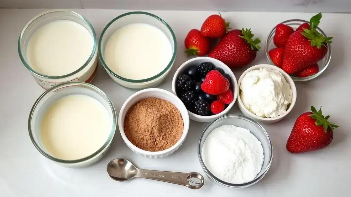 ingredientes simples para uma sobremesa rápida