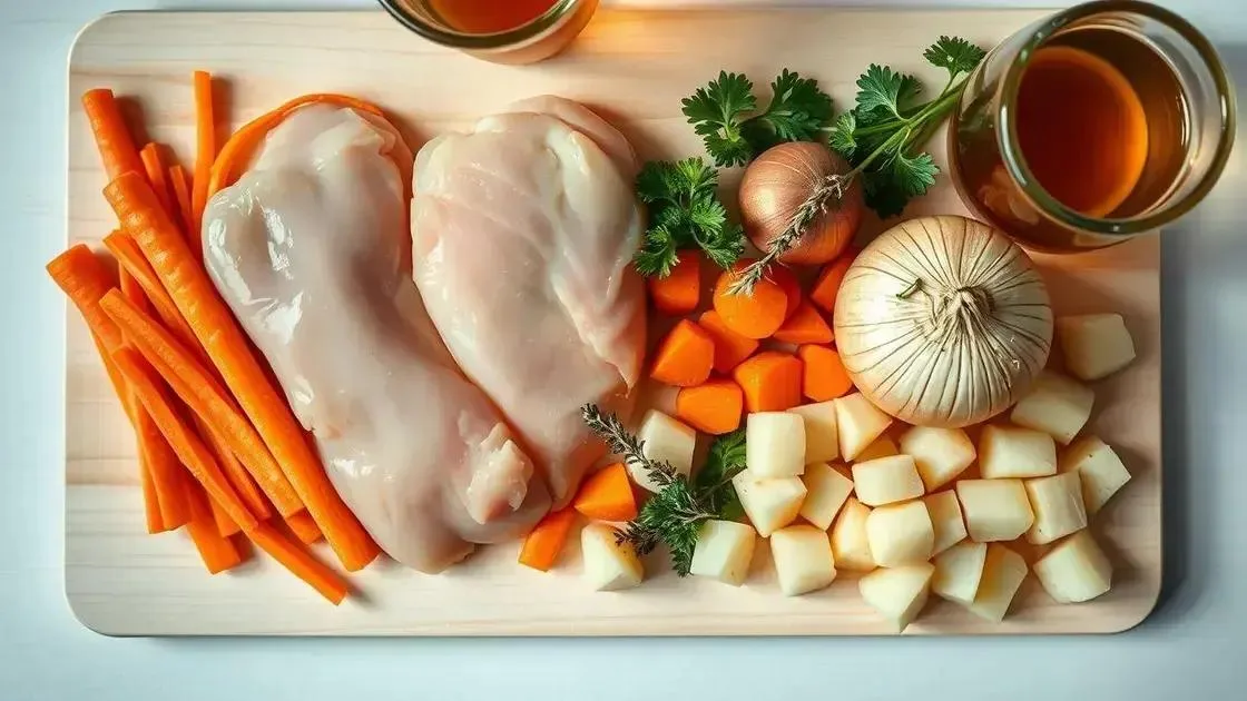 Ingredientes simples para uma sopa nutritiva Ingredientes simples para uma sopa nutritiva