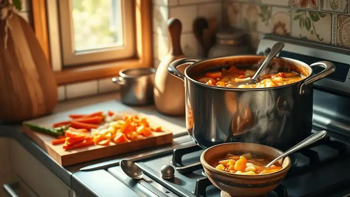 ingredientes simples para uma sopa rápida nutritiva