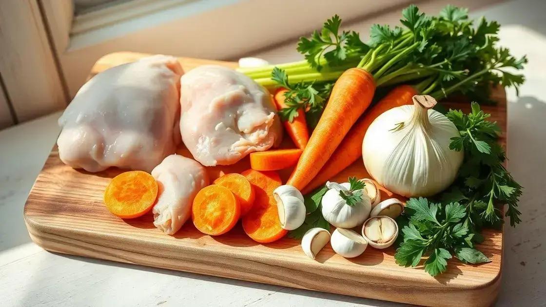 ingredientes simples para uma sopa saborosa