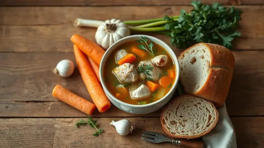 Ingredientes simples para uma sopa saborosa Ingredientes simples para uma sopa saborosa