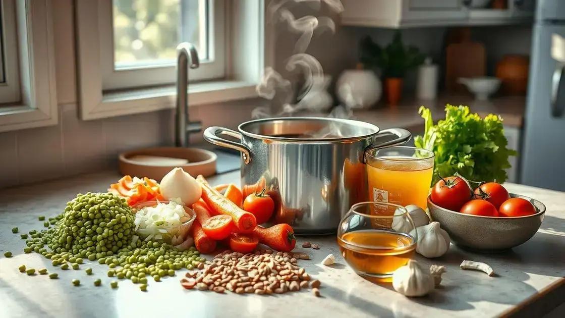 Ingredientes simples para uma versão prática