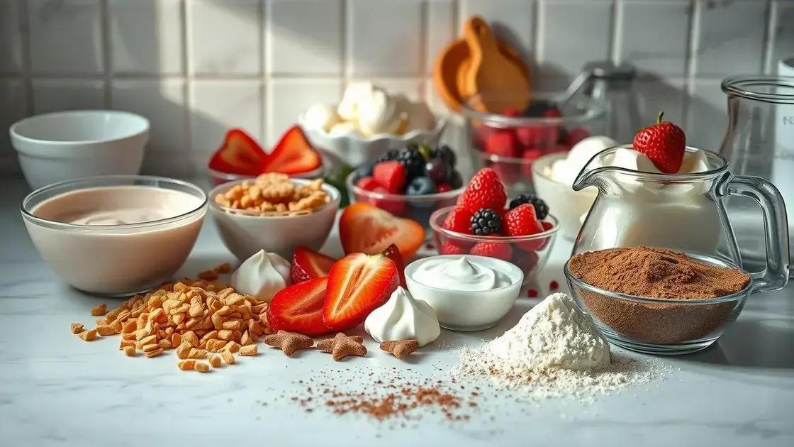 Ingredientes versáteis para a base da sobremesa