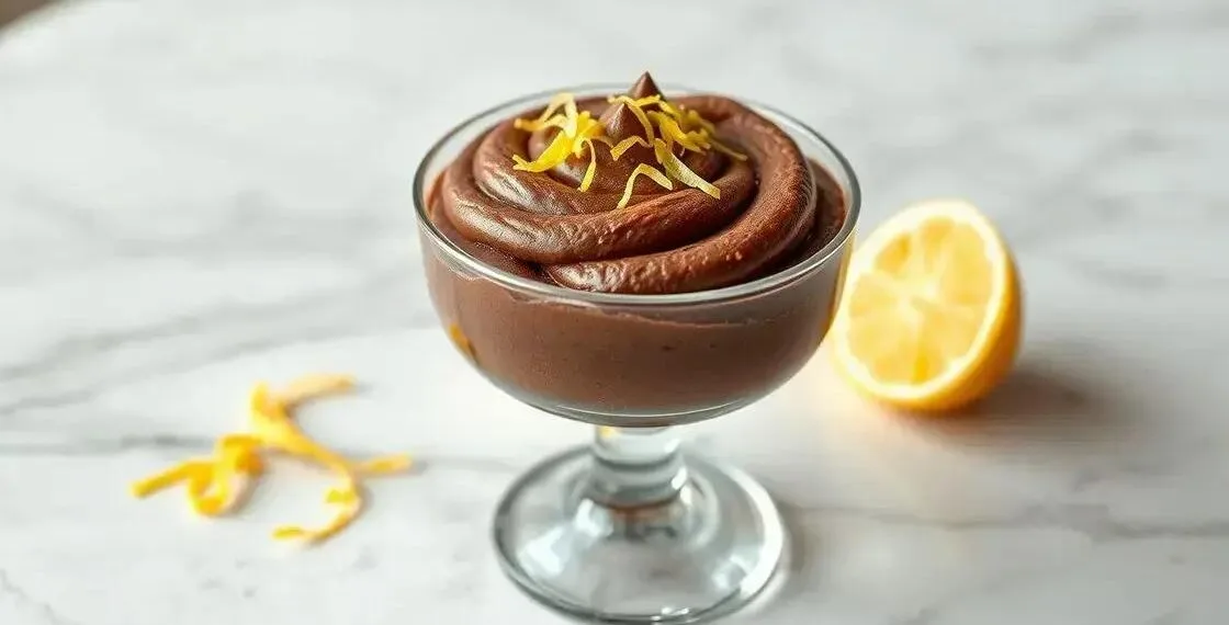 mousse de chocolate e limão: textura cremosa com toque cítrico que surpreende