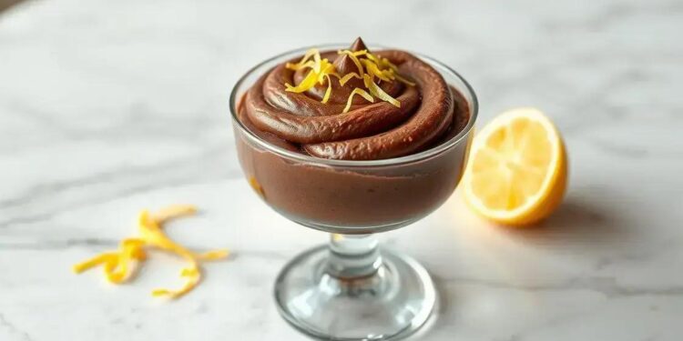 mousse de chocolate e limão: textura cremosa com toque cítrico que surpreende
