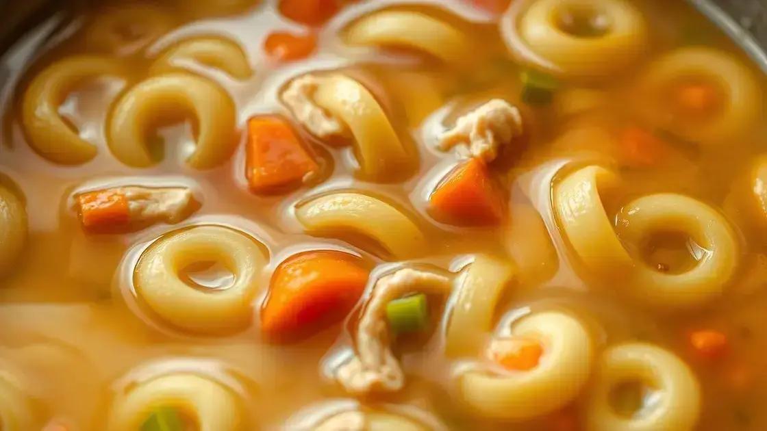 O ponto ideal do macarrão na sopa