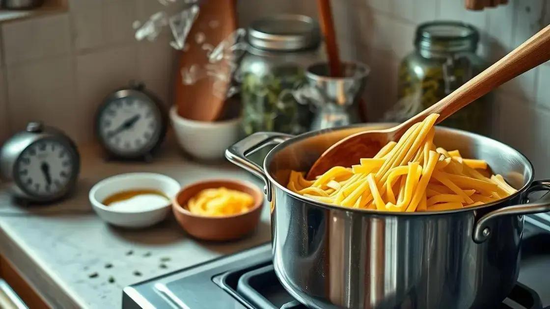 passo a passo: cozimento perfeito do macarrao