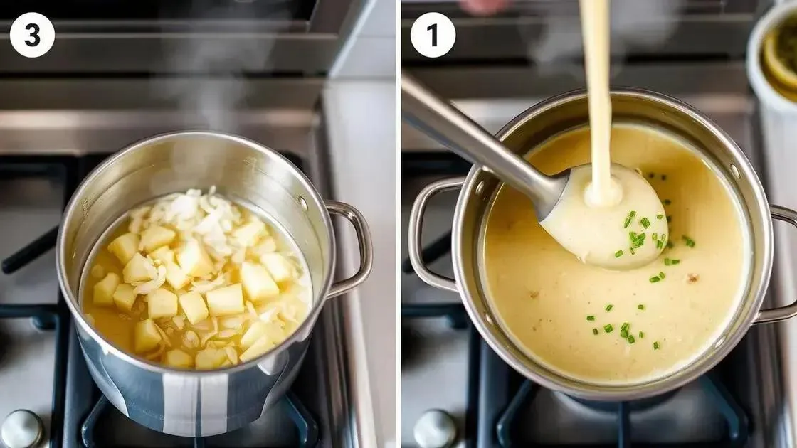Passo a passo da sopa cremosa de batata tradicional Passo a passo da sopa cremosa de batata tradicional