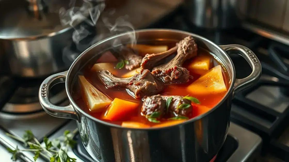 passo a passo do preparo para um caldo rico